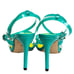 New Kurt geiger pierra vinyl strap embellished buckle stiletto heel sandals 7.5