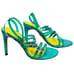 New Kurt geiger pierra vinyl strap embellished buckle stiletto heel sandals 7.5