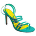 New Kurt geiger pierra vinyl strap embellished buckle stiletto heel sandals 7.5