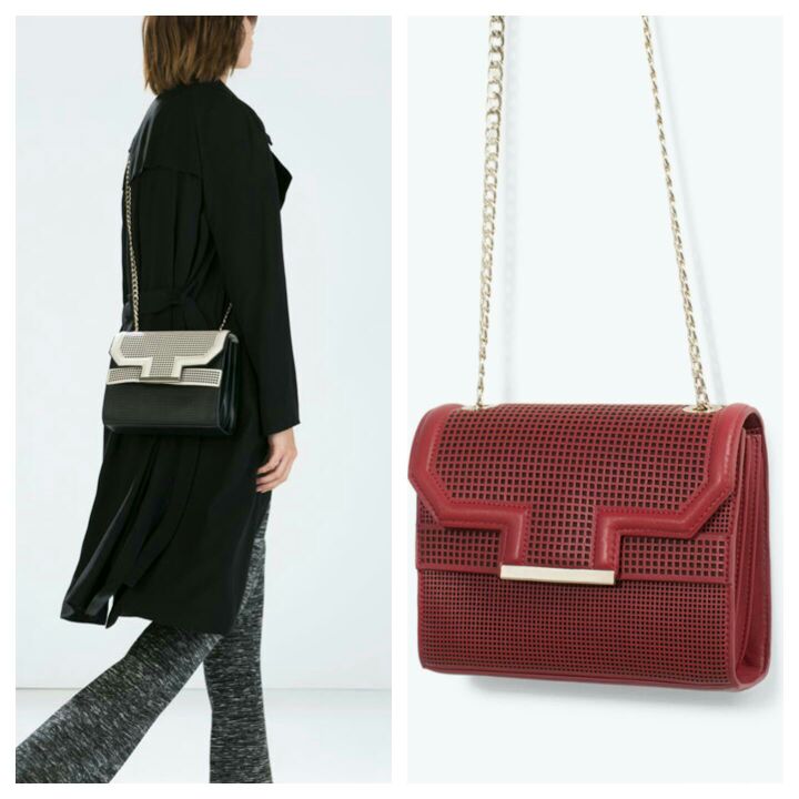 Zara perforated messenger bag