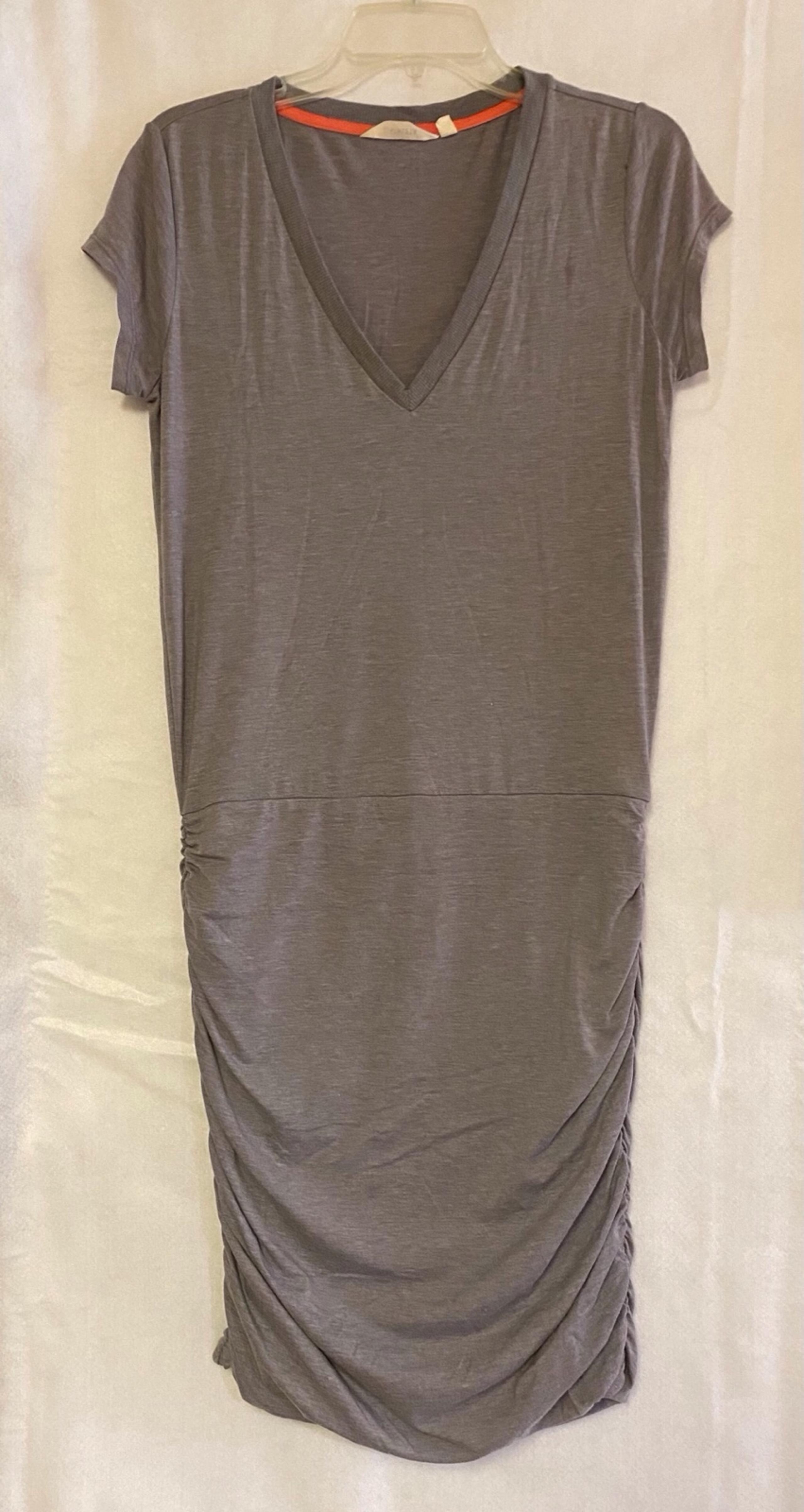 ATHLETA T Shirt Dress Sz Small Short Sleeve Scrunch Sides RN 54023 Style 983208