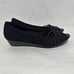 Impo Women's Reya Wedges Peep Toe Power Mesh Elastic Comfort Shoes Black 7.5M