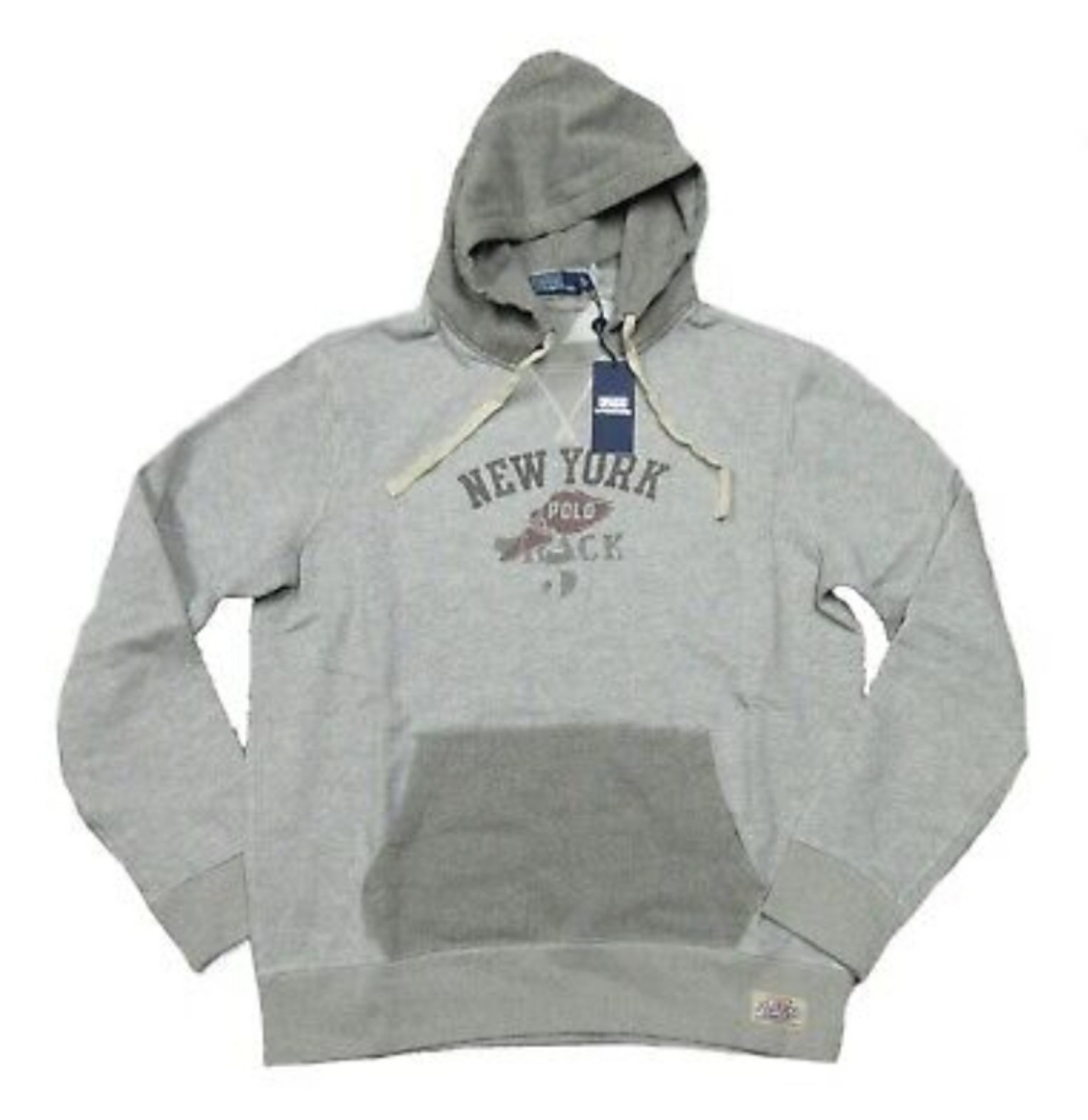 Polo Ralph Lauren New York Track P Wing Graphic Pullover Hoodie Mens MEDIUM