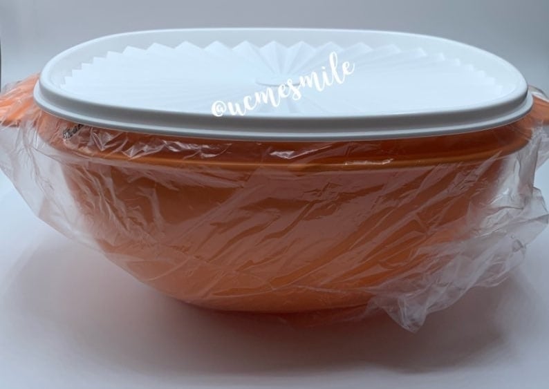 Tupperware Servalier 3 L Orange Container Bowl