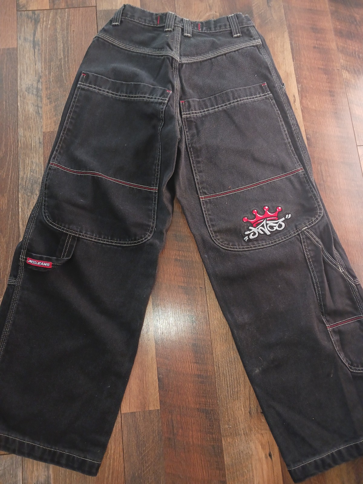 ブラック　bless u BU STRIPE BAGGY DENIM PANTS s-l400.jpg