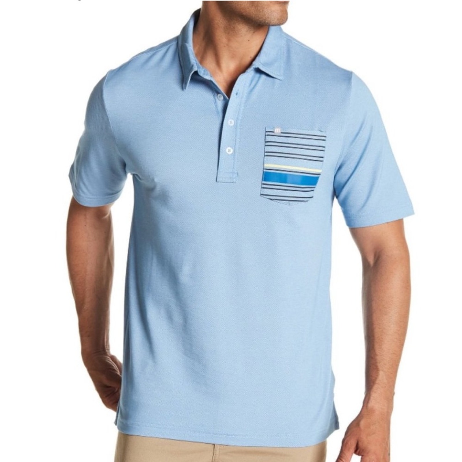 Travis Mathew Maravilla Stripe Pocket Golf Polo Mens Size Large L