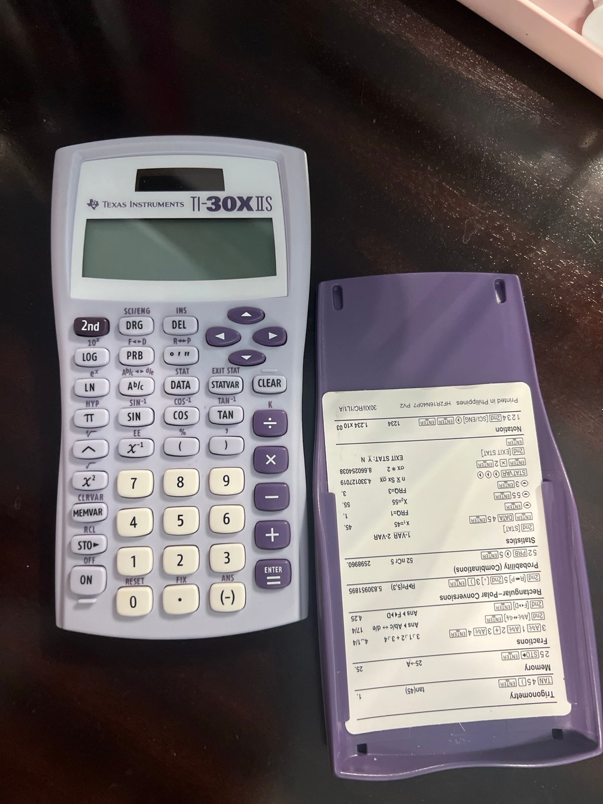Texas Instruments TI-30XIIS Calculator- lavender lilac color
