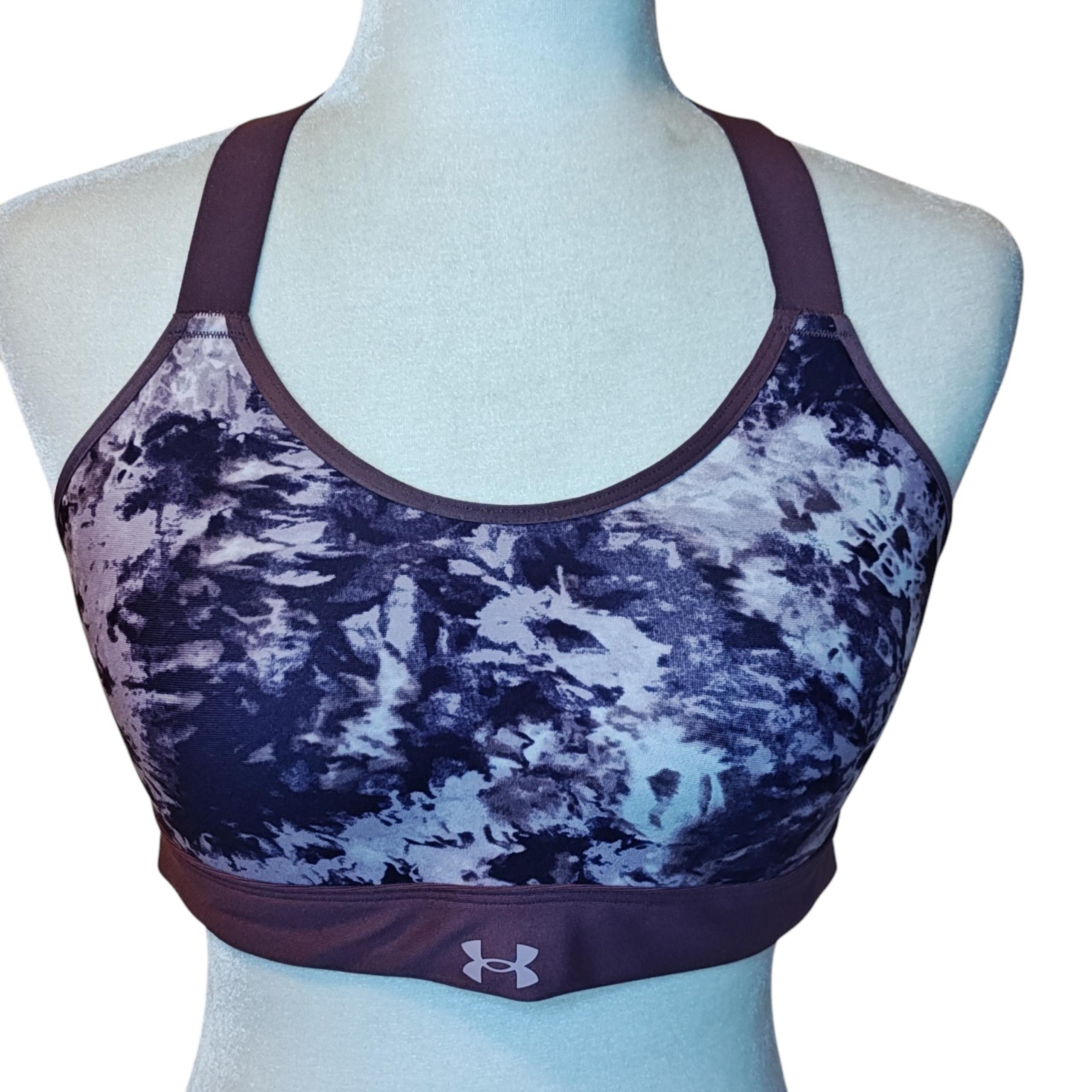 Under Armour Women's Mid Impact Crossback Sports Bra Purple Size Medium