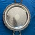 Vintage Silver plate round tray, Vintage silverplate Oneida tray with handles