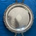 Vintage Silver plate round tray, Vintage silverplate Oneida tray with handles
