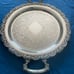 Vintage Silver plate round tray, Vintage silverplate Oneida tray with handles