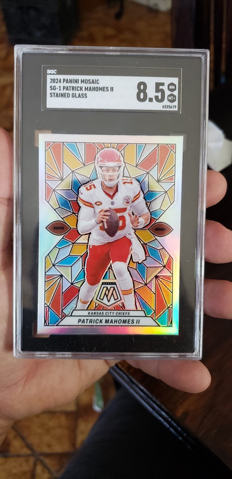 Patrick Mahomes II Staind Glass SGC 8.5