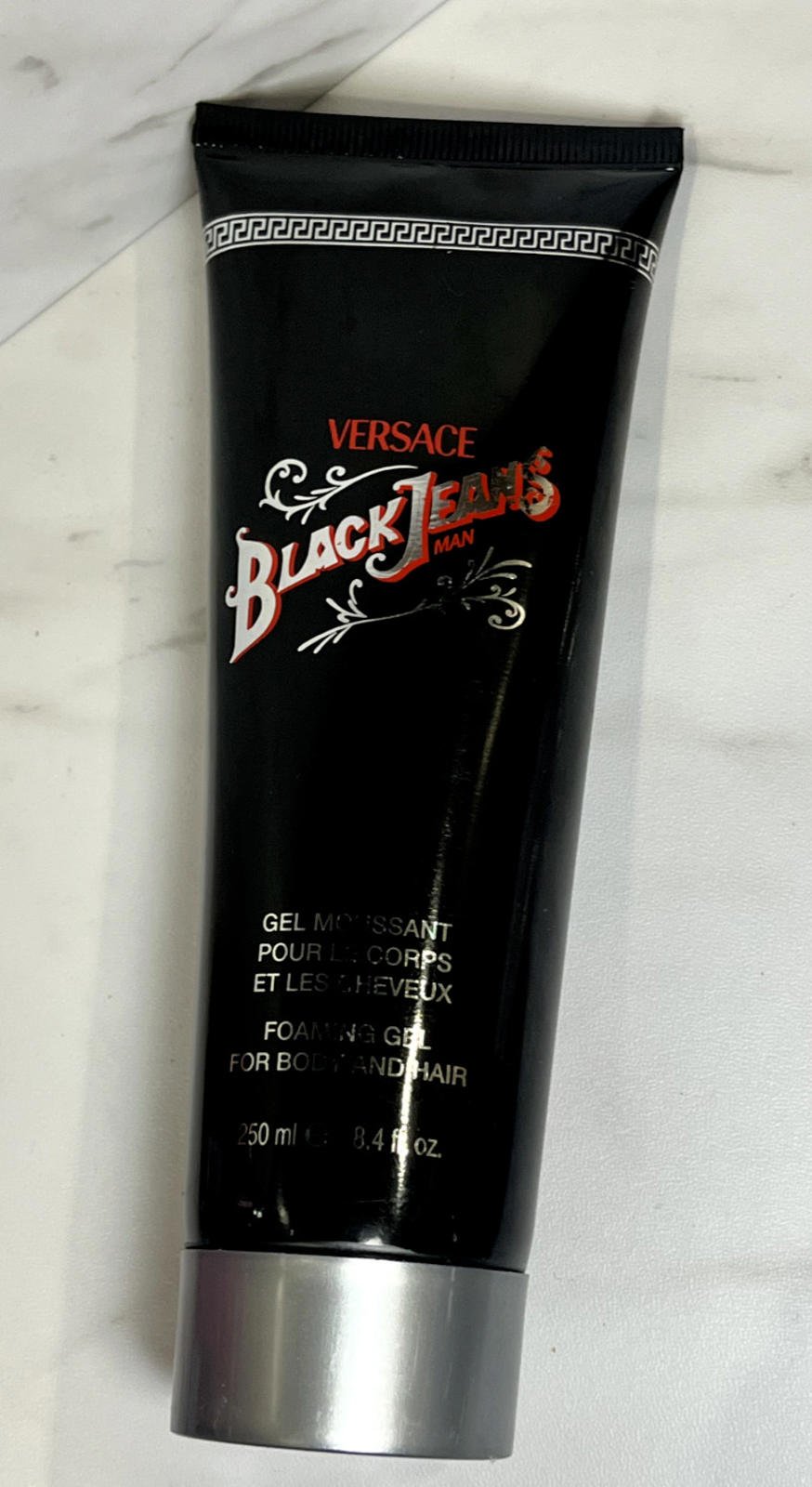 Versace Black Jeans Foaming Gel For Body and Hair 8.4 oz Italy