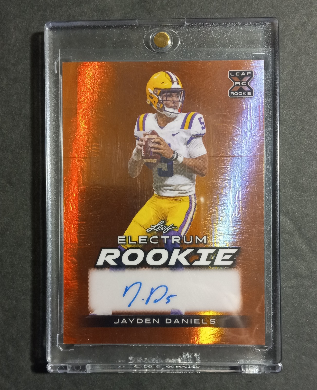 2024 Leaf Electrum Jayden Daniels Rookie Autograph 6/59 Washington Commanders