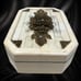 Vintage Jo Marz First Edition Tessellated Butterfly Trinket Box Bone Brass