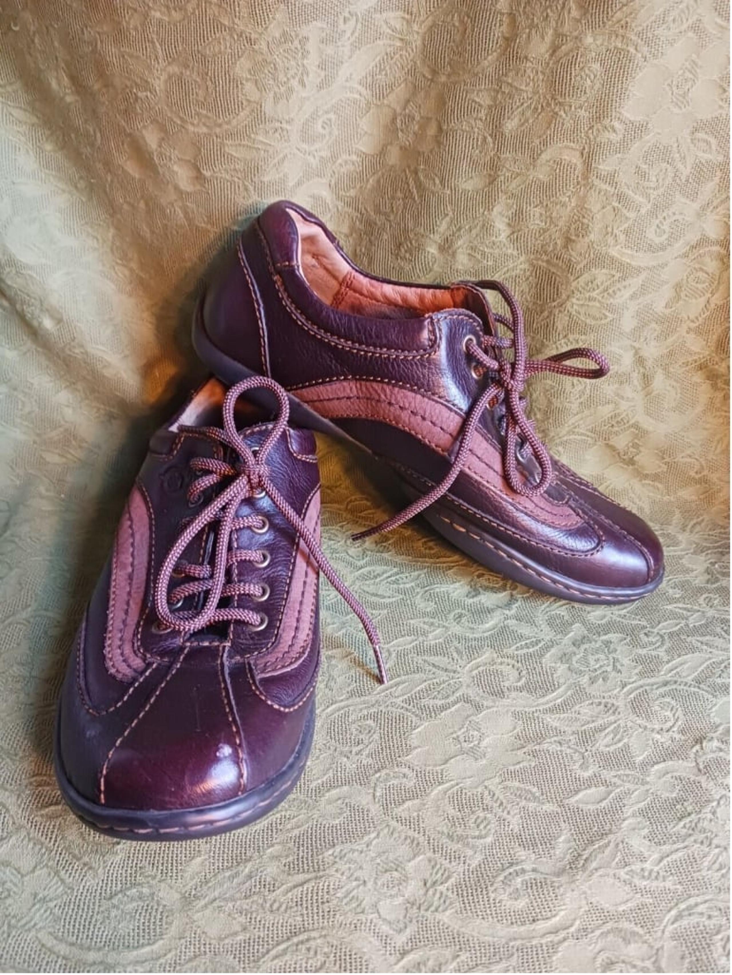 BORN Womens US 6.5 Brown Leather Oxford Driving Shoes W61035 Lace Up (D113)