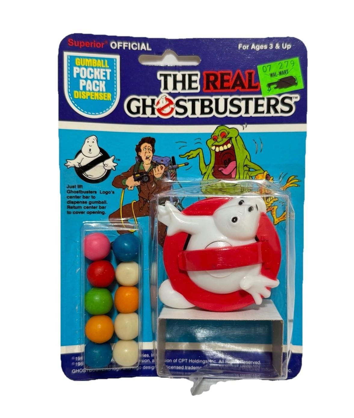 NEW Vintage 1986 Superior Ghostbusters Gum ball Pocket Pack Dispenser RARE!