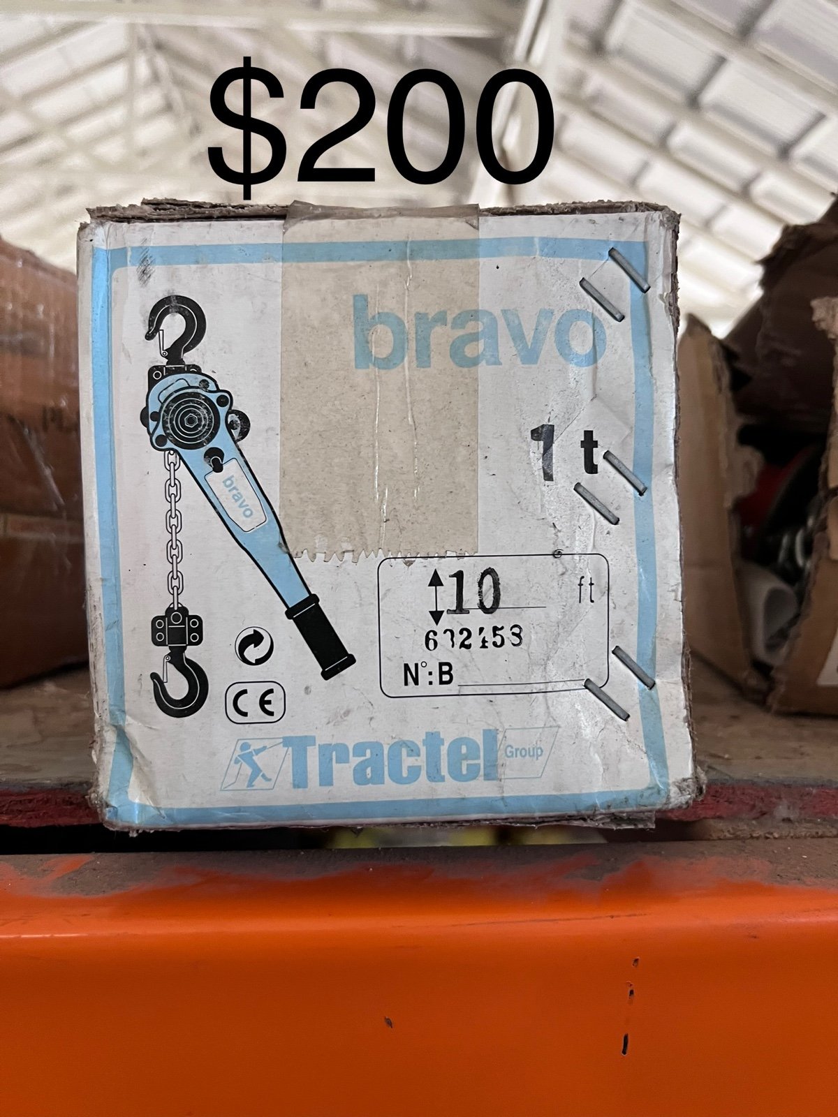 Bravo Tractel 10’ 1T Lever Hoist