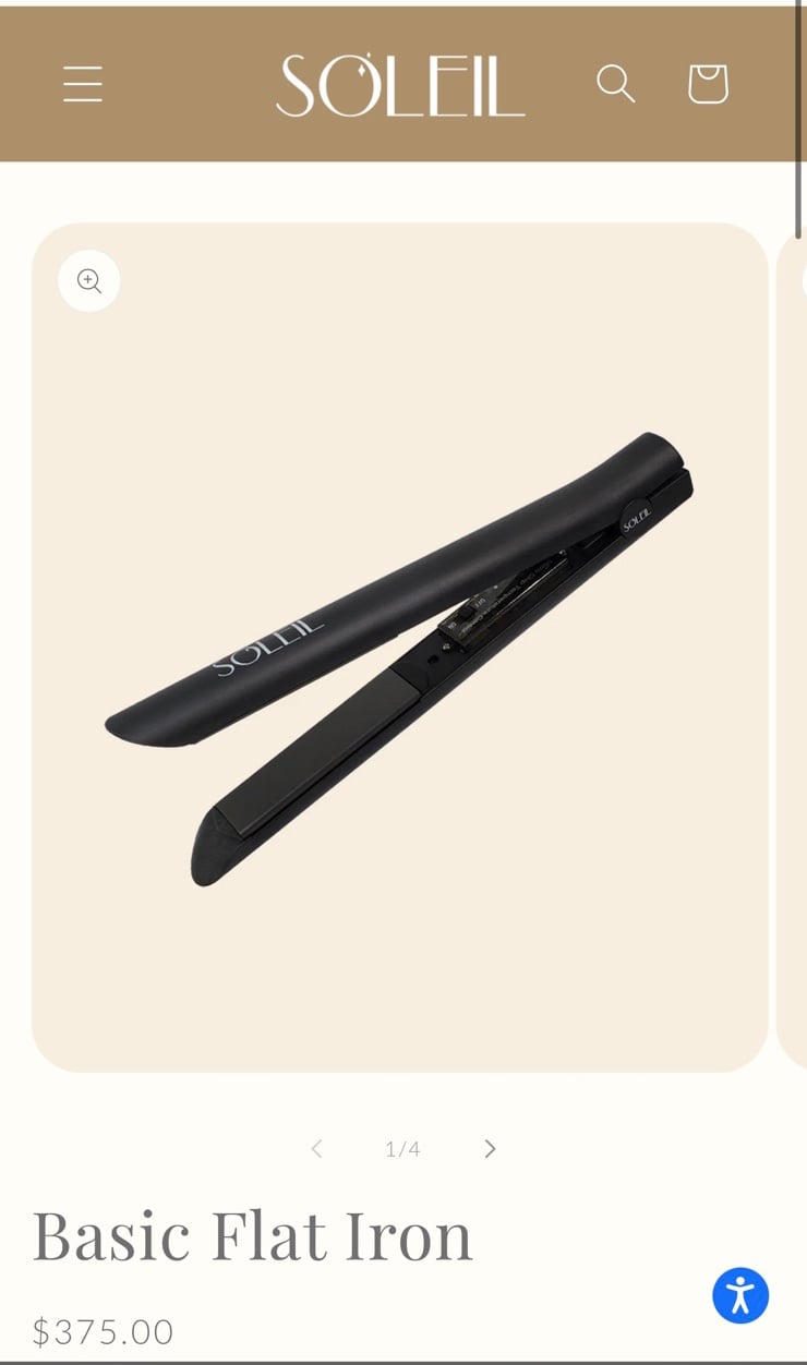 soleil flat iron black