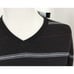 NWT Banana Republic Sweater Mens Merino Wool Navy V-Neck Striped Pullover Sz L
