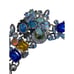 Vintage Rhinestone & Glass Beaded Floral Necklace
