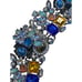 Vintage Rhinestone & Glass Beaded Floral Necklace