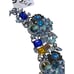 Vintage Rhinestone & Glass Beaded Floral Necklace