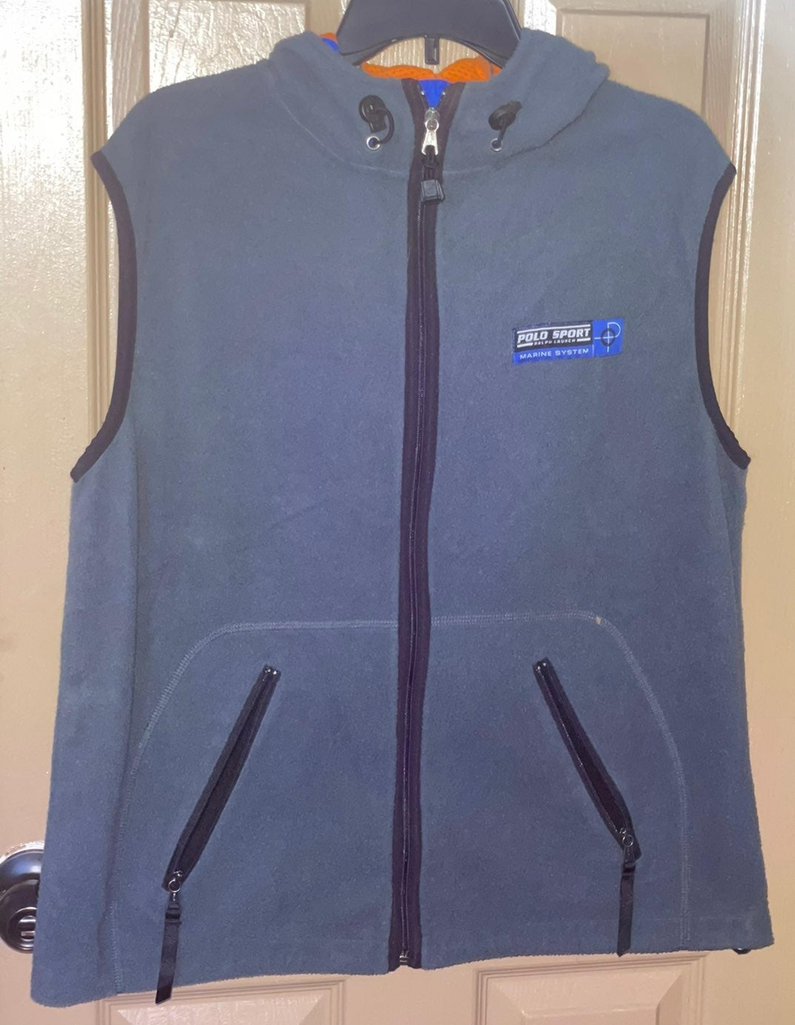 Ralph Lauren Polo Sport hoodie Vintage vest size lrg