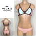 New. Pilyq blush/pink, brown, mint bikini. D-cup top/ S-bottom. Normally 168