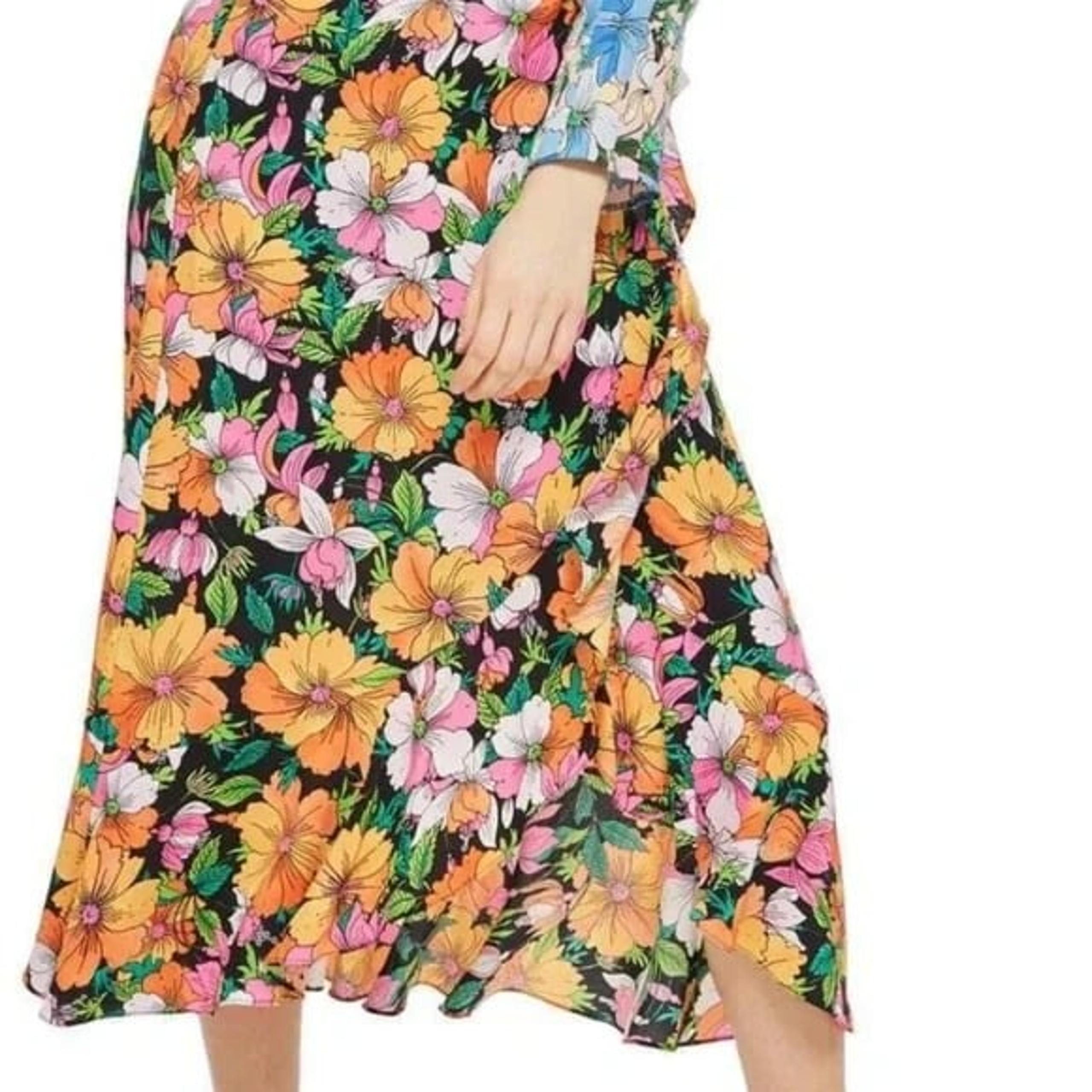 TopShop Floral Wrap Skirt