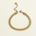 Herringbone Curb Chain Bracelet Set | Gold plated Stainless steel