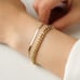 Herringbone Curb Chain Bracelet Set | Gold plated Stainless steel