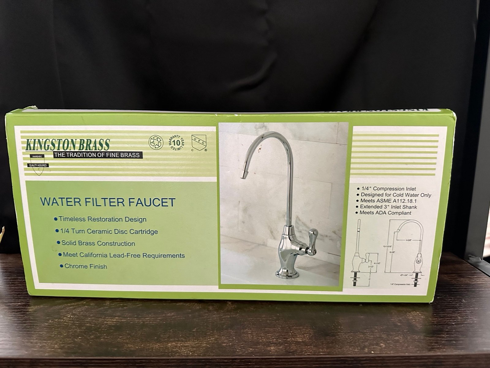 NEW IN BOX Kingston Brass KS3191AL Water Filter Faucet