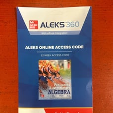McGrawHill ALEKS 360 52w Access code and E-book College prealgeba and algebra