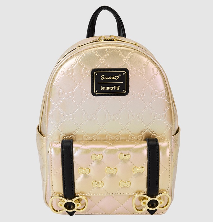 Sanrio Hello Kitty 50th Anniversary Metallic Gold Mini Backpack