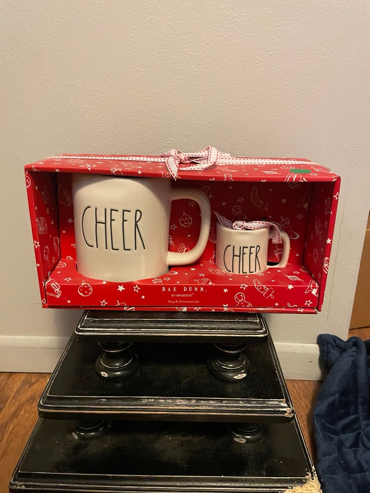 Rae Dunn CHEER Mug/Ornament Set