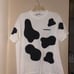 Vintage Distressed Lee Gateway 2000 Cowprint AOP Tshirt Size Large