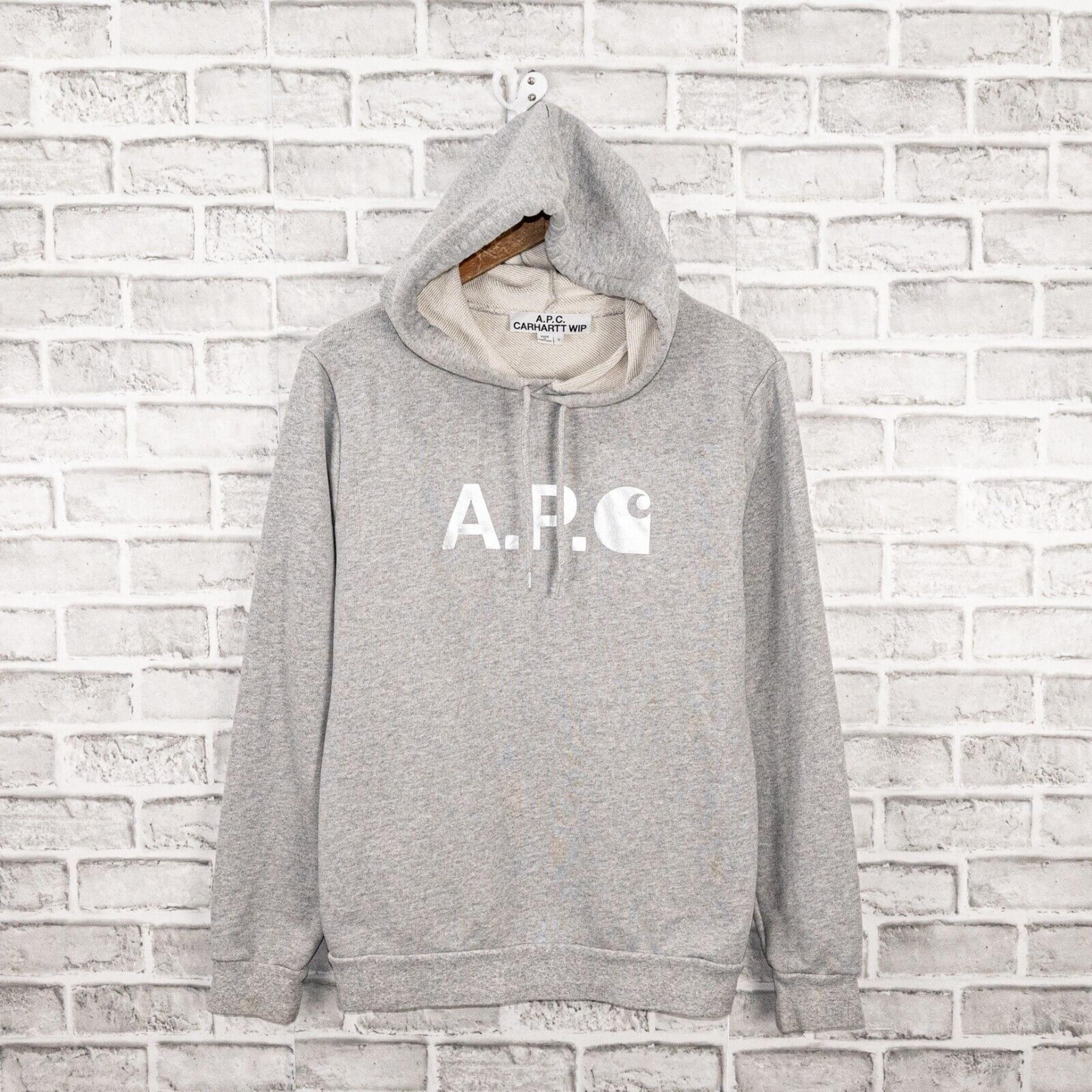 A.P.C. x Carhartt Edition Stash Hoodie French Terry Gray Size Small
