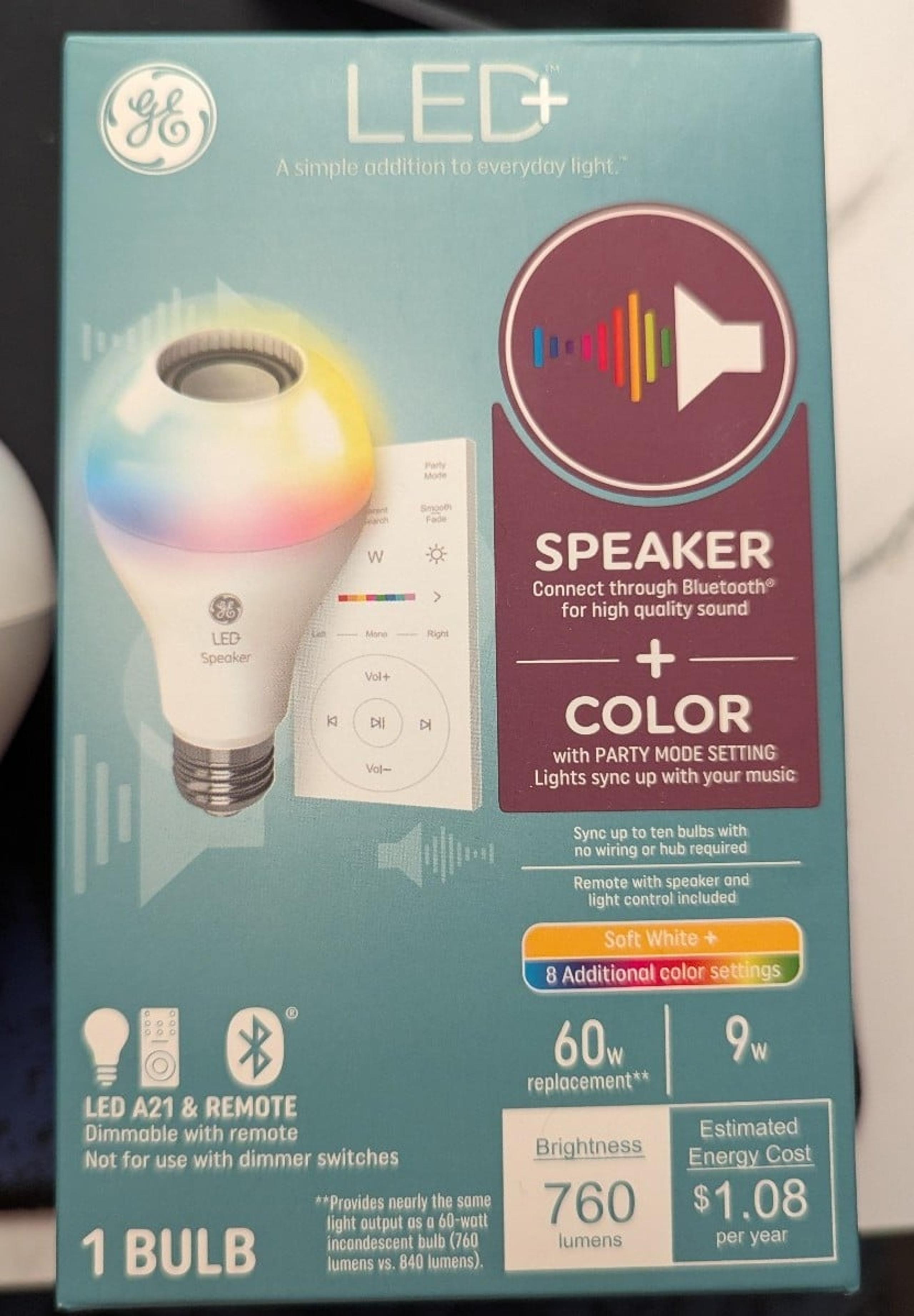 RGB Bluetooth speaker led bulb