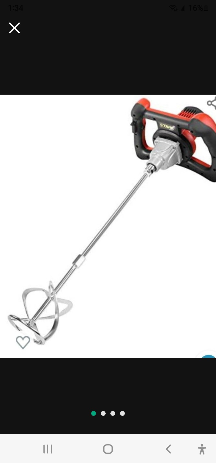 Handheld electric mixer