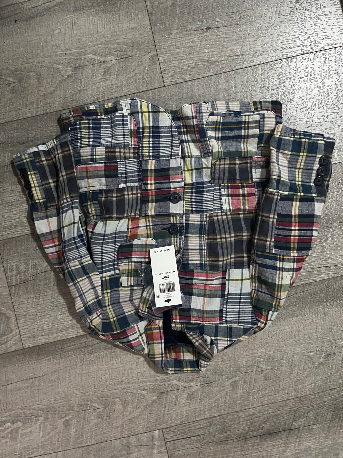 Polo Indigo Patchwork Cotton Sport Coat