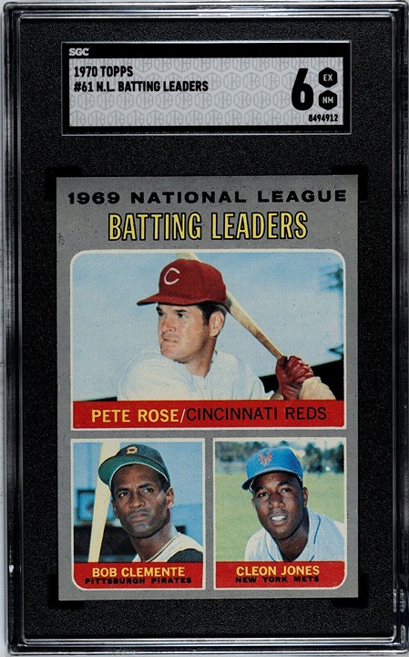 1970 Topps Batting Leaders #61 SGC 6 EX/NM Condition ROSE CLEMENTE