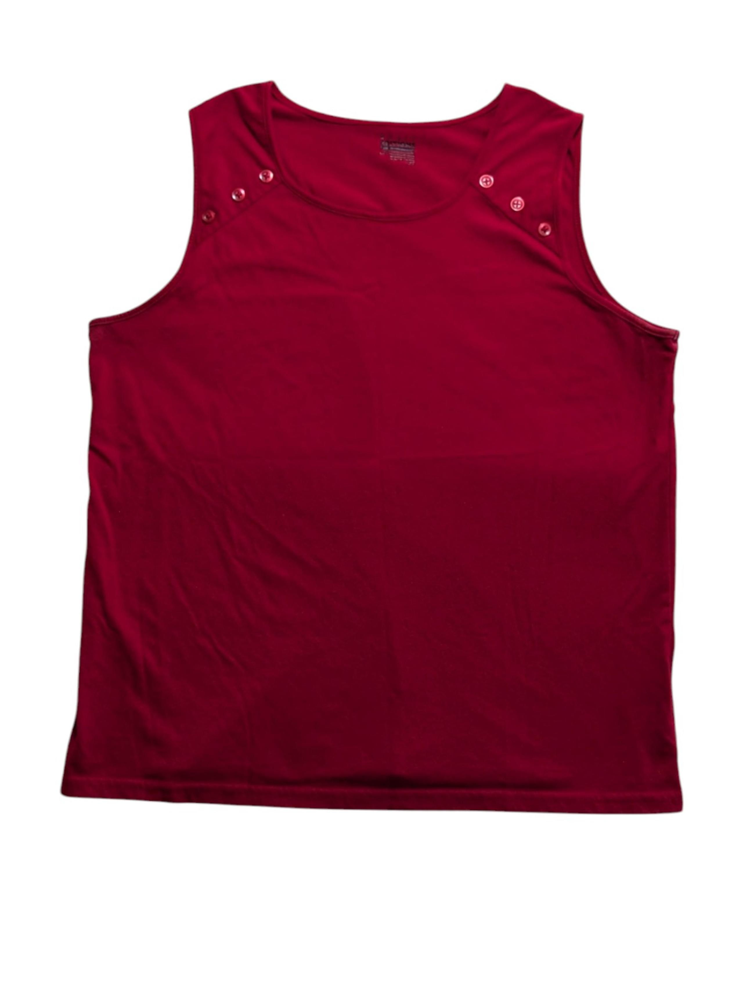 Basic Edition Women's Red Tank Top Blouse shirt Size Large
