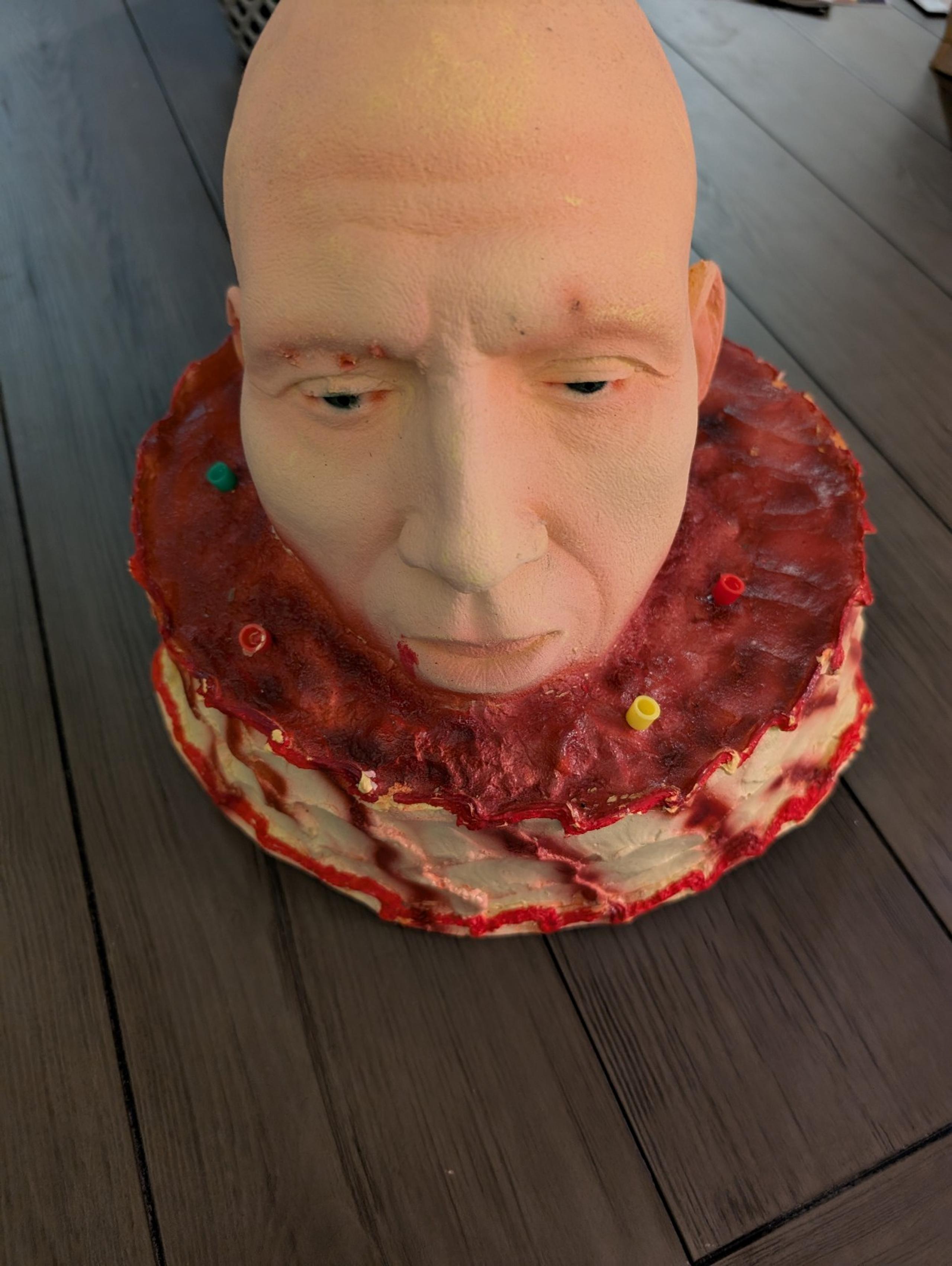 Cinema secrets severed head on cake Halloween prop vintage and rare htf