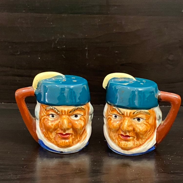 Vintage Toby Mugs Salt & Pepper Shaker Set