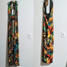 Fashion Nova |Colorful Halter Dress Sz S