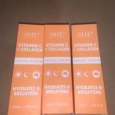 3x Om She Vitamin C Hydrates & Brightens Serum 1.69 Do Oz