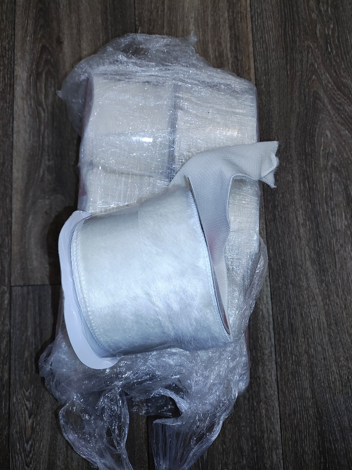 Lot of 7 Rolls of 3.5 X 9ft Faux Fur Wired Ribbon by Celebrate It Christmas