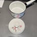 Vintage Mikasa Silk Flowers enamel pan
