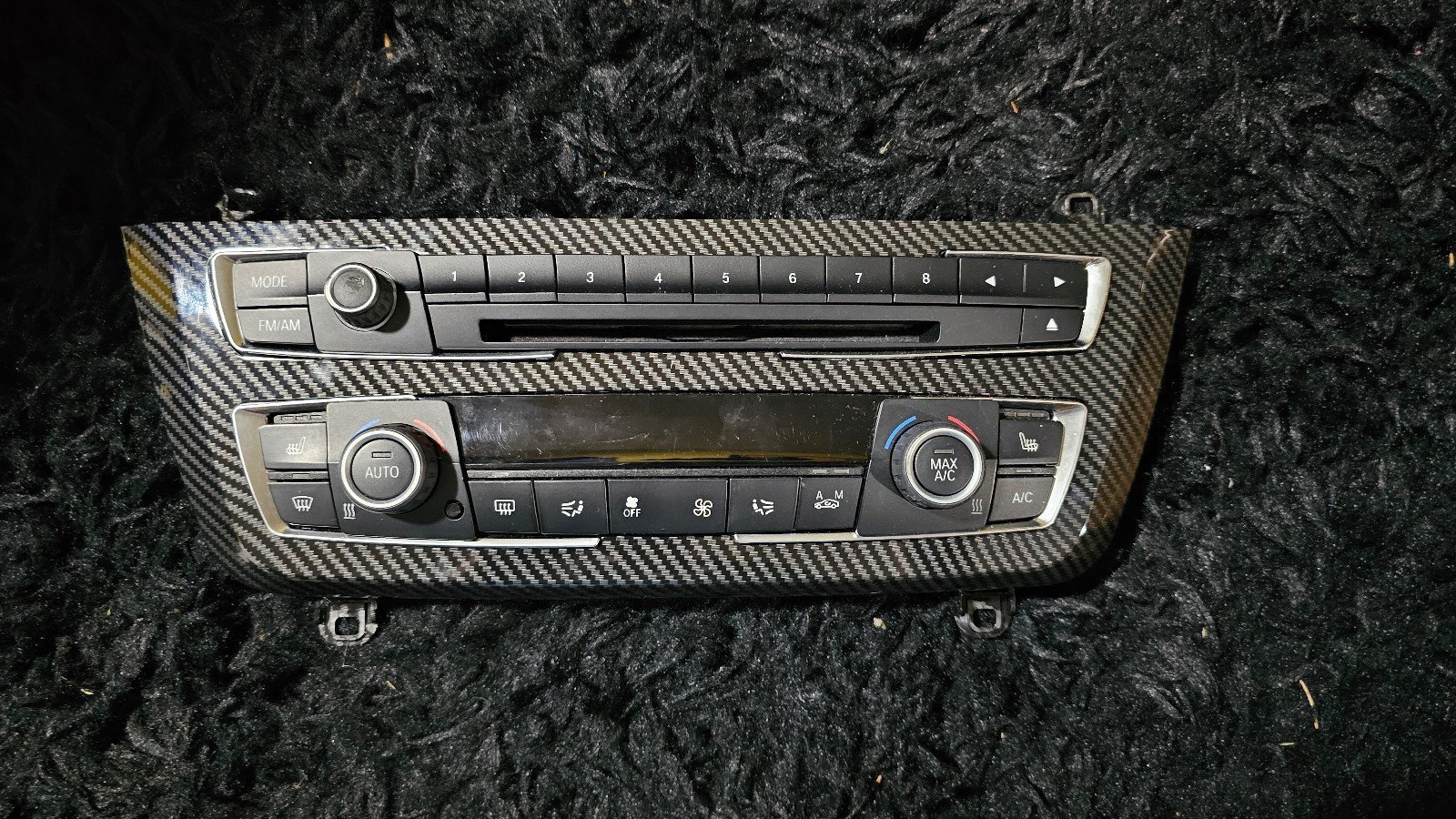 F30 BMW OEM AC Panel with Carbon Fiber Housing